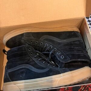 Vans Black High-Top Sneakers with Tan Soles